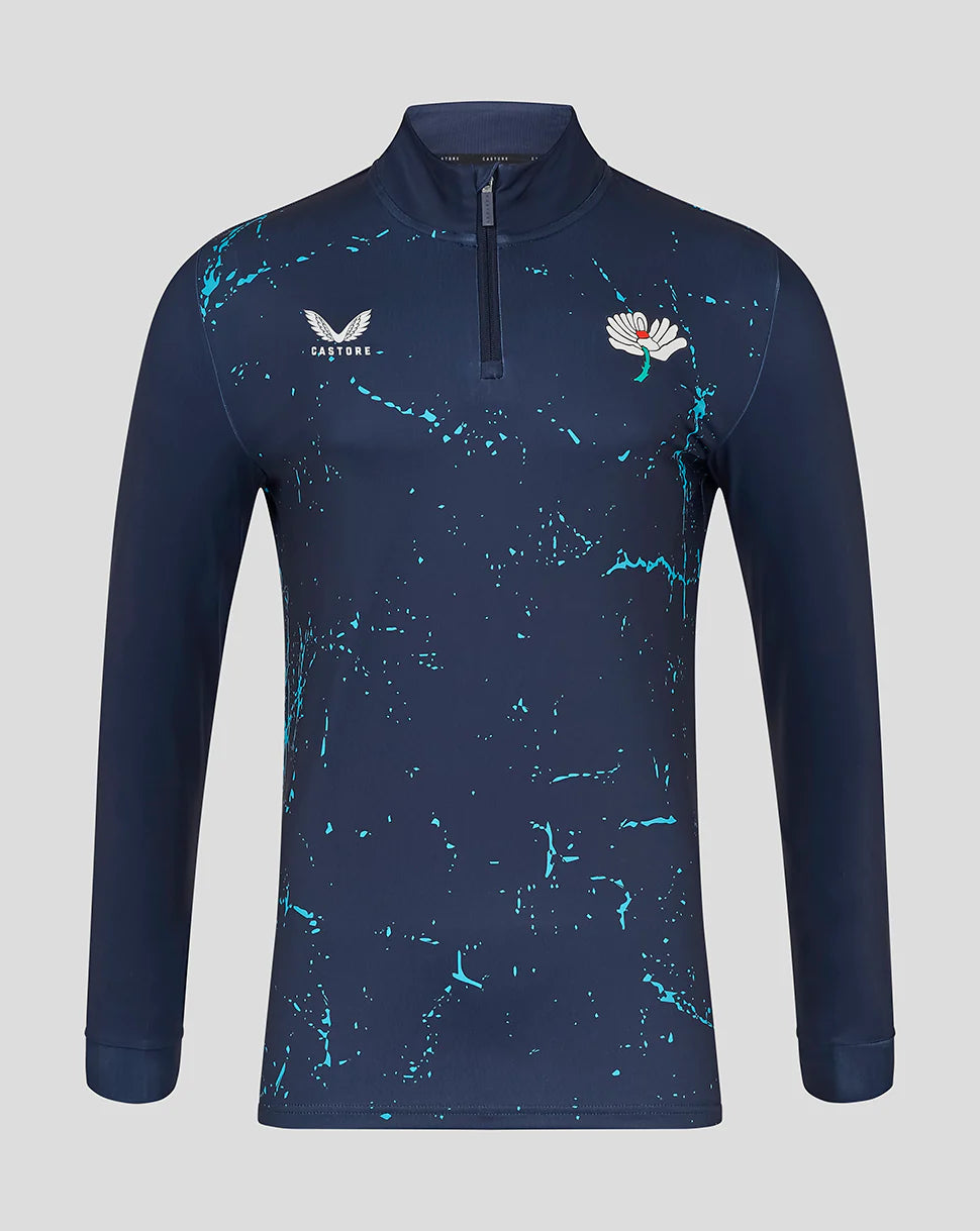Mens Yorkshire Graphic Performance 1/4 Zip Top