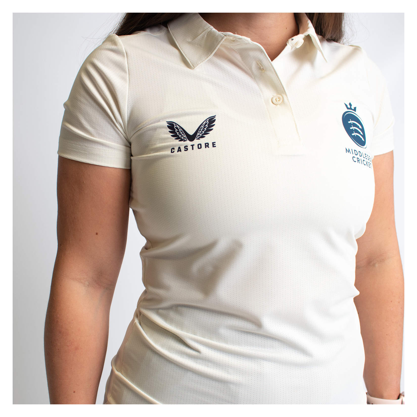 Womens Castore SS Cricket Tech Polo W