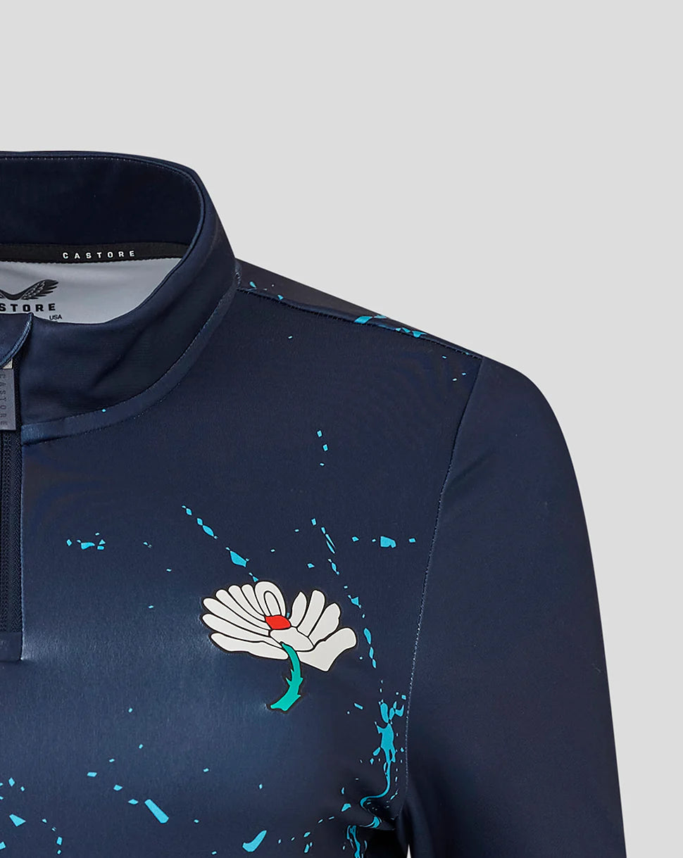 Womens Yorkshire Graphic Performance 1/4 Zip Top
