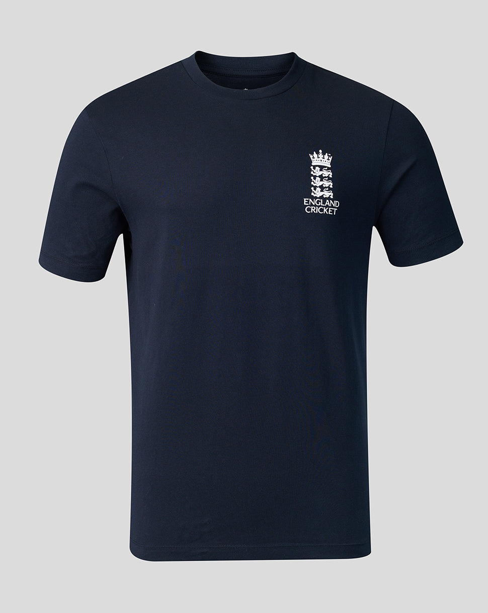 Adults 26/27 Essentials Crest Short Sleeve T-Shirt - Navy