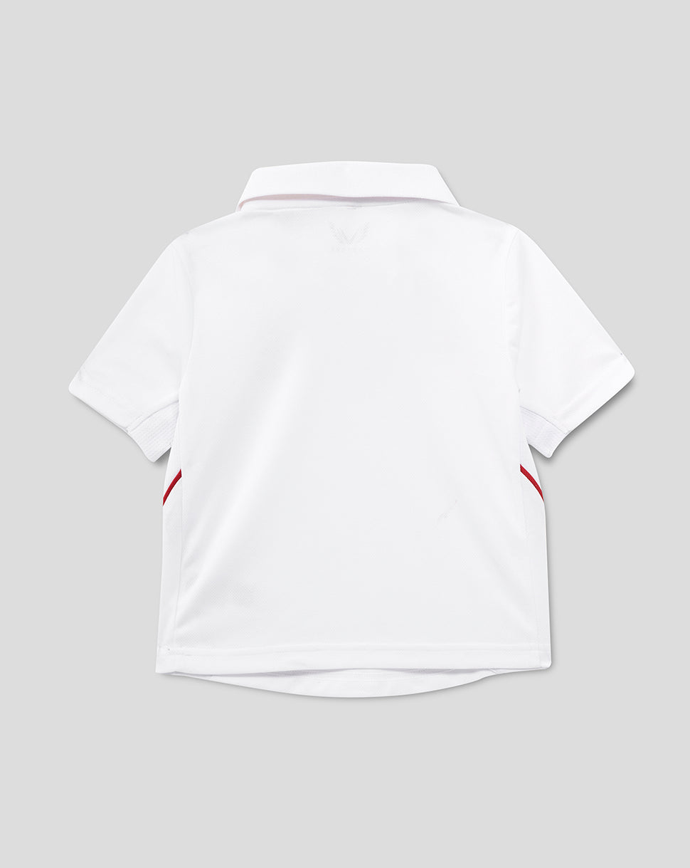 Infant 26/27 England Cricket Test Short Sleeve Shirt - White