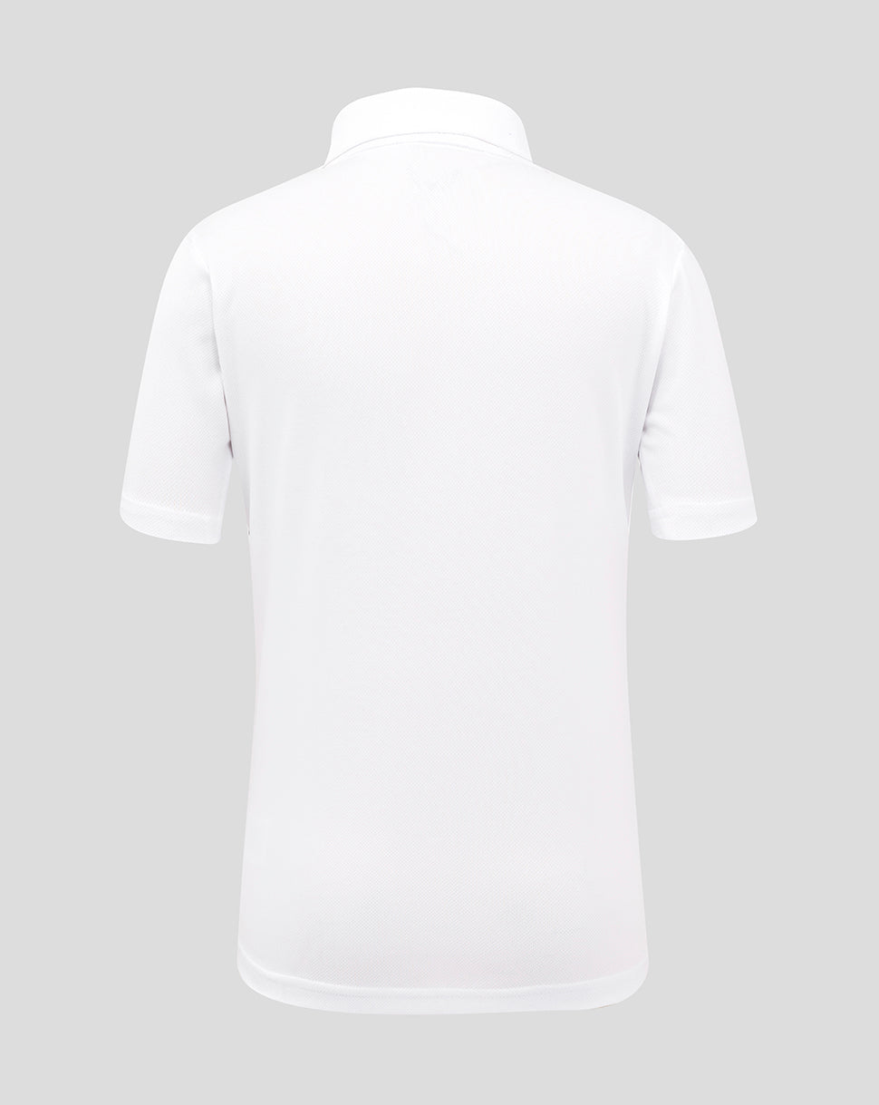 Junior 26/27 England Cricket Test Short Sleeve Shirt - White